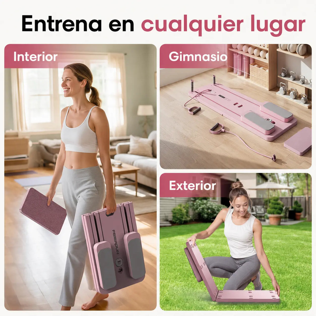 Tabla de Pilates Multifuncional para Entrenar y Moldear tu Cuerpo en Casa
