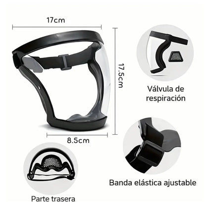 Protector Facial Resistente con Filtros que Bloquea Polvo y Partículas