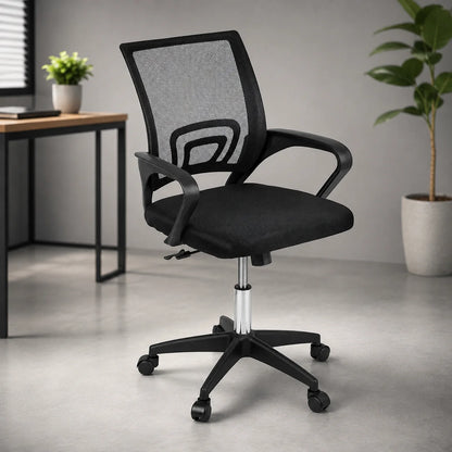 Silla Ergonómica con Respaldo de Malla y Soporte Lumbar
