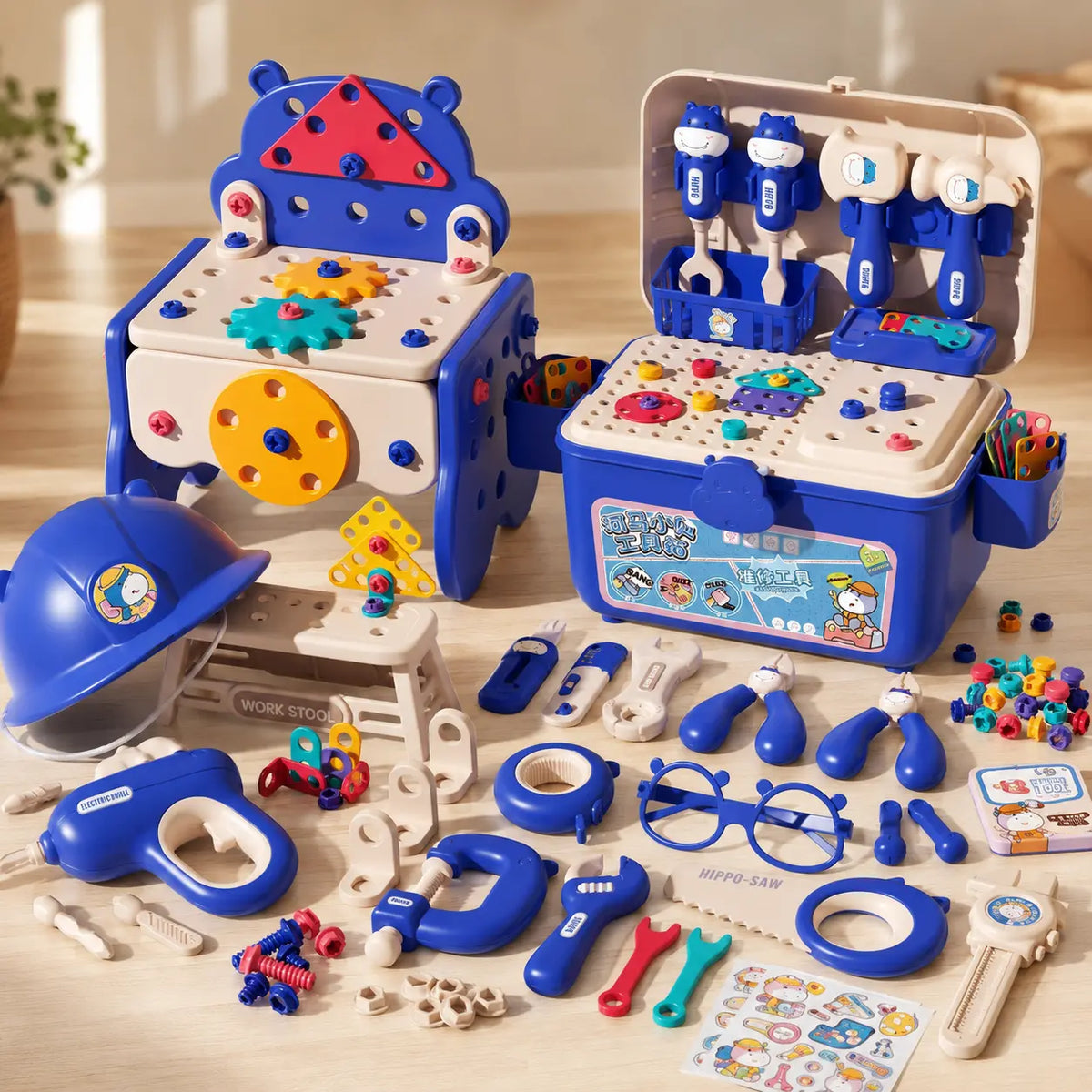 Caja de Herramientas de 92 piezas que Estimula la Creatividad en los niños