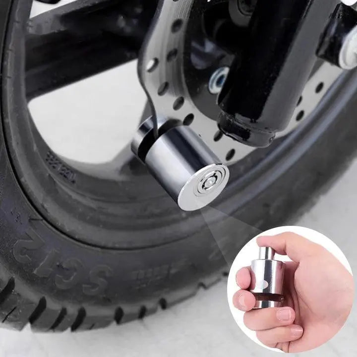 PAGA 1 LLEVA 2: Bloqueo Antirrobo para Moto y Bicicleta con Sistema de Freno de Disco