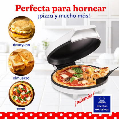 Maquina eléctrica que prepara pizzas, quesadillas, arepas, tortillas, empanadas, carnes, snacks y mucho más en minutos