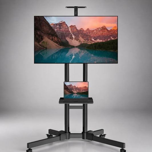 Soporte móvil para TV de 32 a 75 pulgadas, resistente, ajustable y fácil de mover