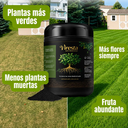 Viresta: Revitaliza el suelo y activa un crecimiento más fuerte desde la raíz.