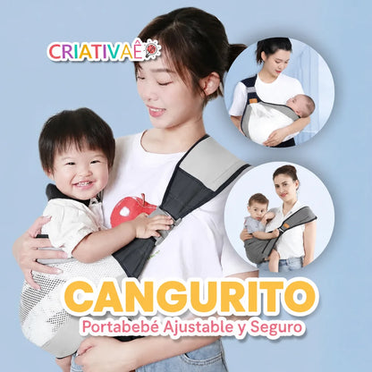 Canguro Portabebé Ergonómico Ajustable con Malla Transpirable