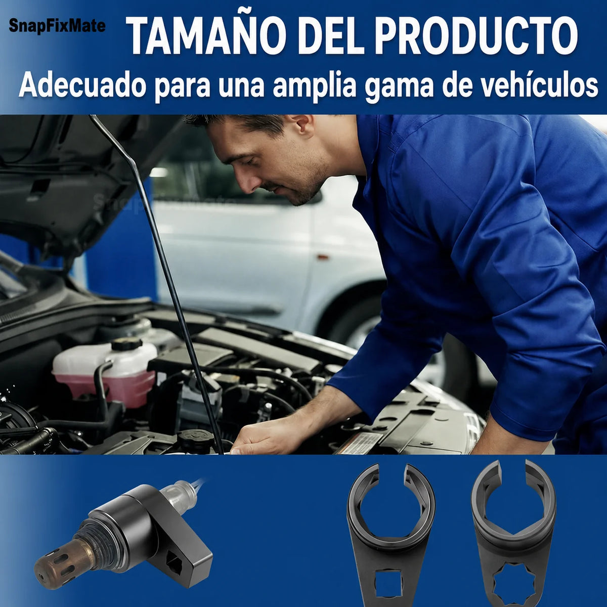 Extractor profesional para sensores de oxígeno rápido, seguro y fácil de usar