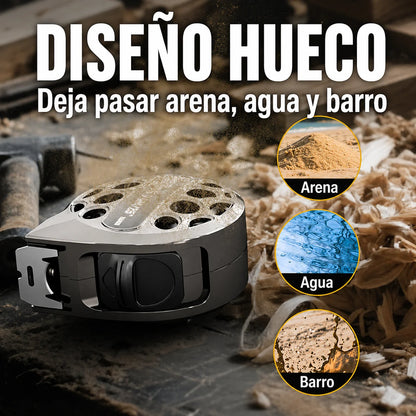 Flexómetro de Acero Retráctil de 7.5m Resistente a Golpes, Barro, Agua y Más