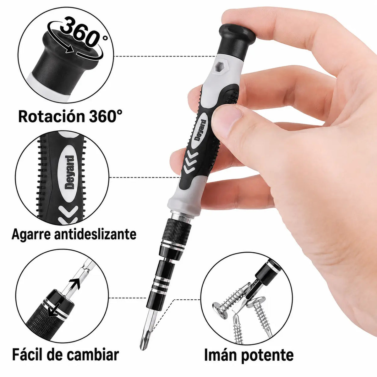 Kit de Destornilladores de Precisión 115 en 1 con puntas magnéticas para reparar celulares, laptops y dispositivos electrónicos