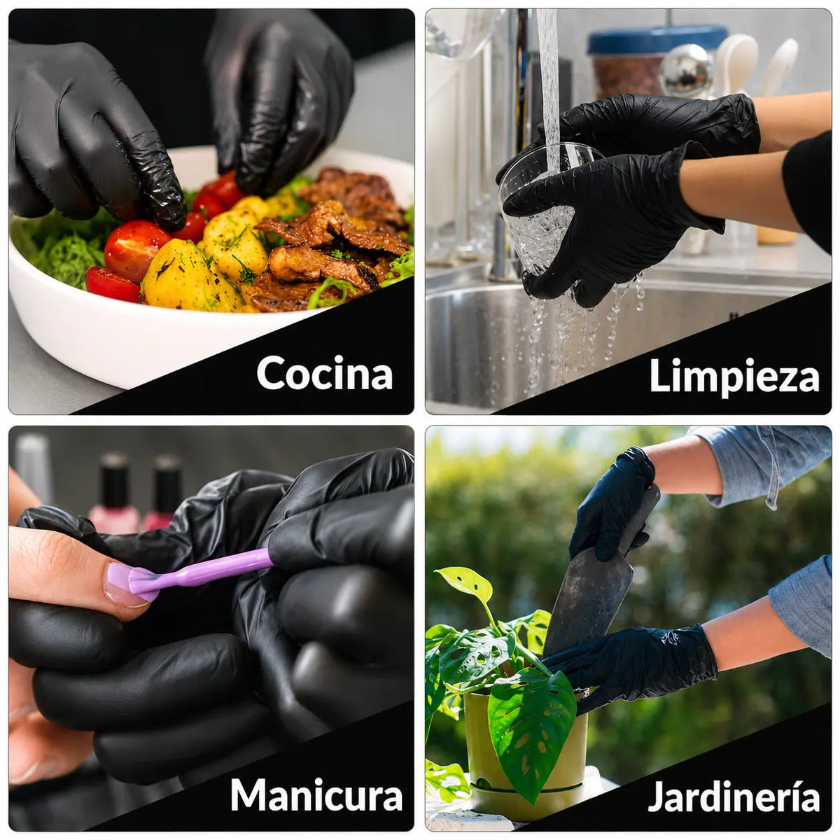 Guantes de Nitrilo x50 PCS que Brindan Protección, Comodidad e Higiene para Uso Diario y Profesional