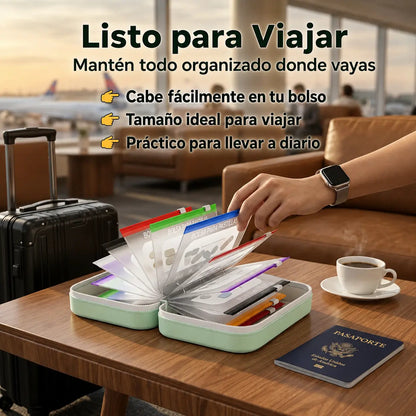 Organizador Impermeable de Bolsas para Pastillas y Suplementos, Ideal para Llevar tus Dosis Diarias Siempre Ordenadas.