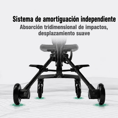 Coche paseador infantil ultracompacto y plegable para paseos y viajes con total comodidad