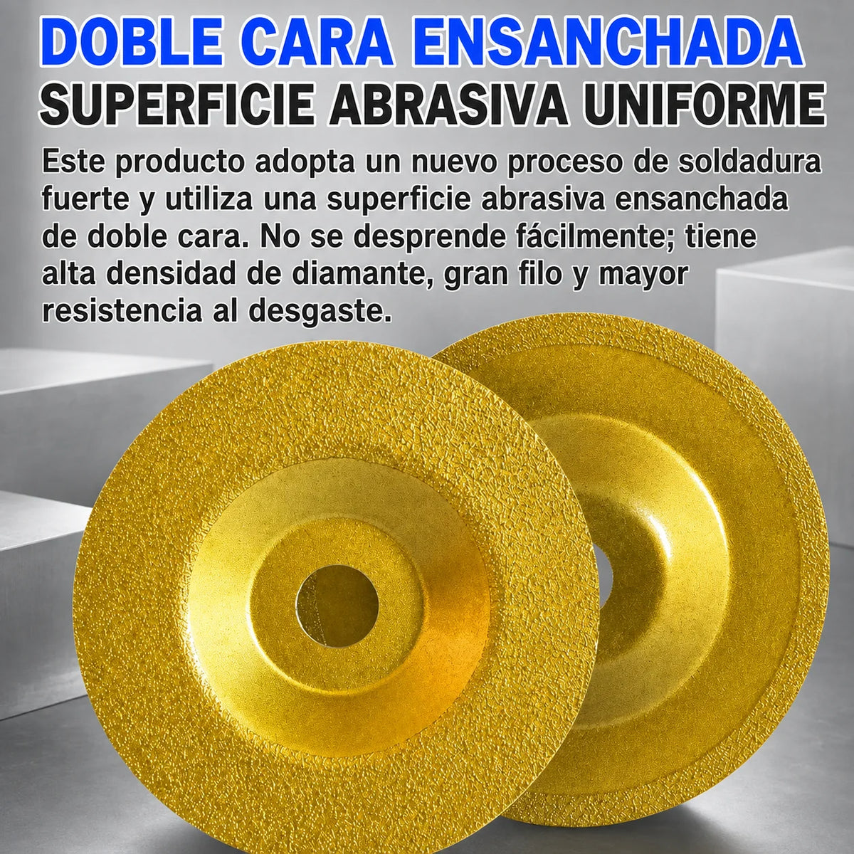 Paga 1 lleva 2: Disco Diamantado de Alta Resistencia para Cortar, Lijar y Moldear con Precisión.