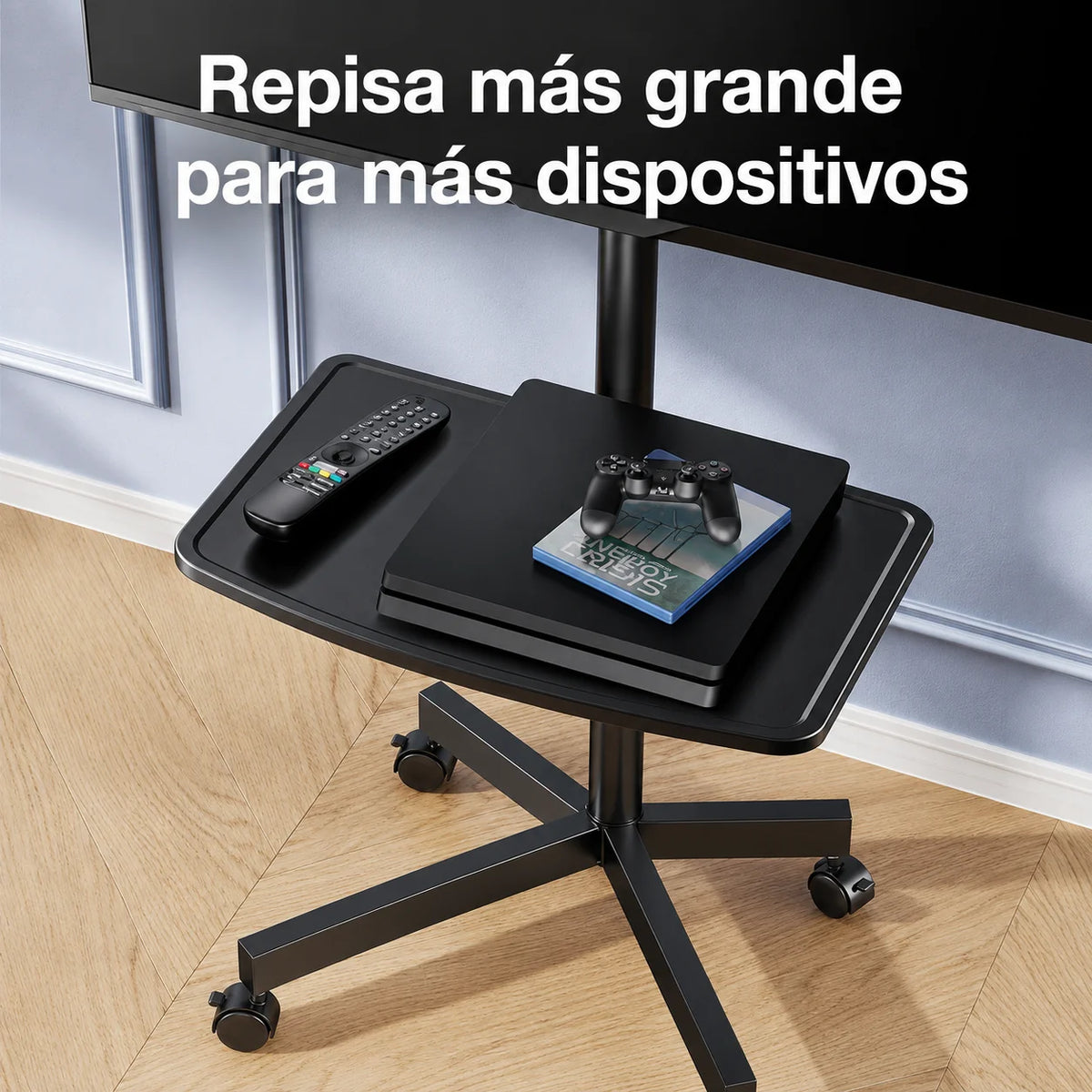 Soporte móvil para TV de 32 a 75 pulgadas, resistente, ajustable y fácil de mover