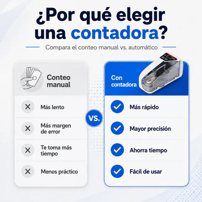 Mini contadora portátil para contar billetes con rapidez y precisión