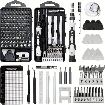 Kit de Destornilladores de Precisión 115 en 1 con puntas magnéticas para reparar celulares, laptops y dispositivos electrónicos