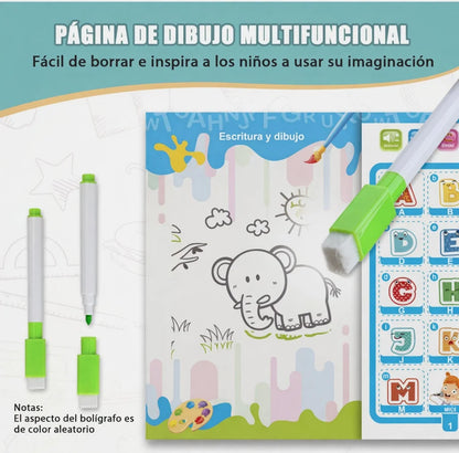 Libro Interactivo con Botones de Sonido para que los Niños Aprendan Letras, Números y Animales en Ingles y Español