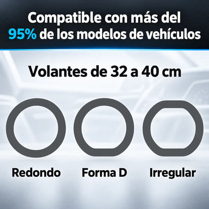 Forro de Volante en Silicona Antideslizante con Agarre Anatómico y Ajuste Universal