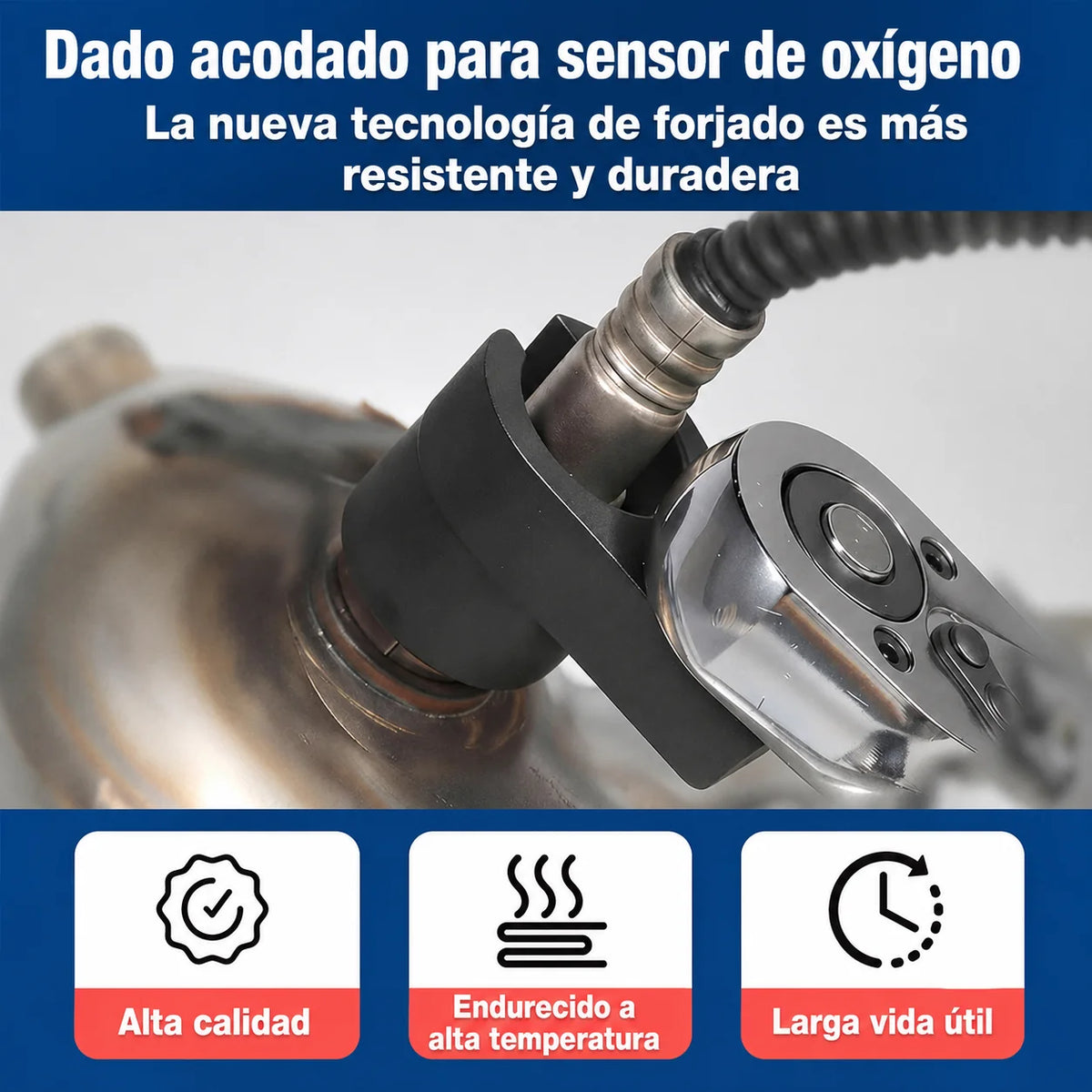 Extractor profesional para sensores de oxígeno rápido, seguro y fácil de usar