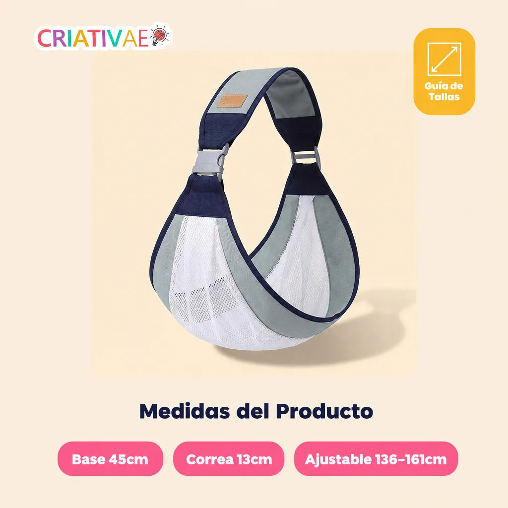 Canguro Portabebé Ergonómico Ajustable con Malla Transpirable