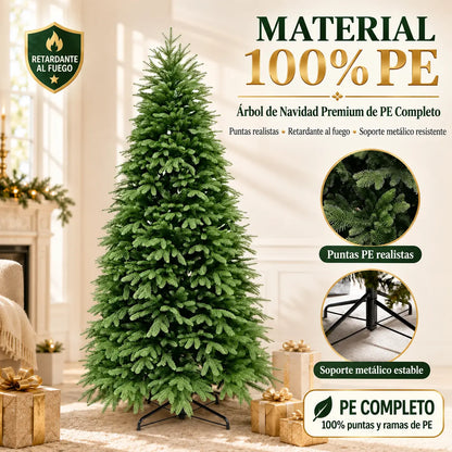 Árbol de Navidad Frondoso de 2.10 m con Ramas de Alta Densidad y Base Metálica Reforzada