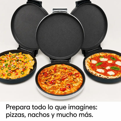 Maquina eléctrica que prepara pizzas, quesadillas, arepas, tortillas, empanadas, carnes, snacks y mucho más en minutos