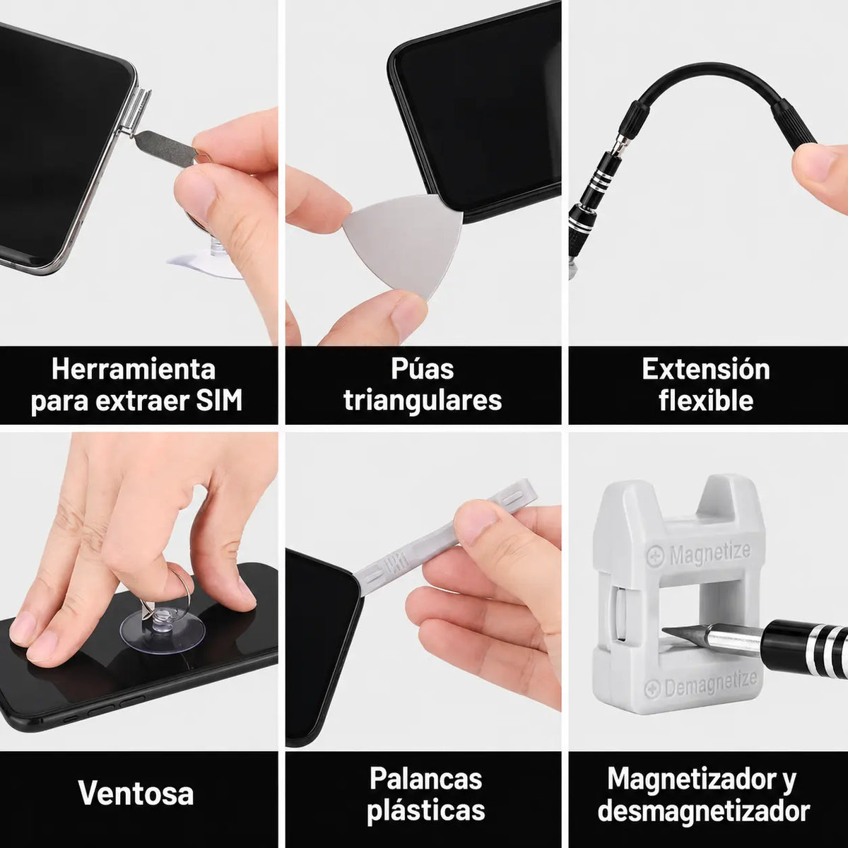 Kit de Destornilladores de Precisión 115 en 1 con puntas magnéticas para reparar celulares, laptops y dispositivos electrónicos