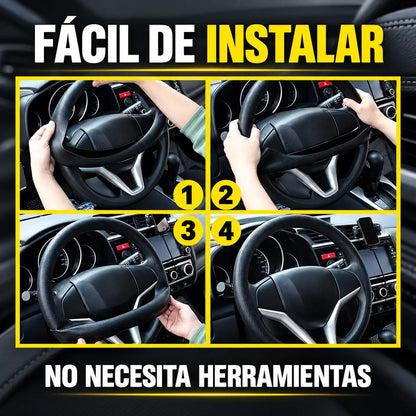 Forro de Volante en Silicona Antideslizante con Agarre Anatómico y Ajuste Universal
