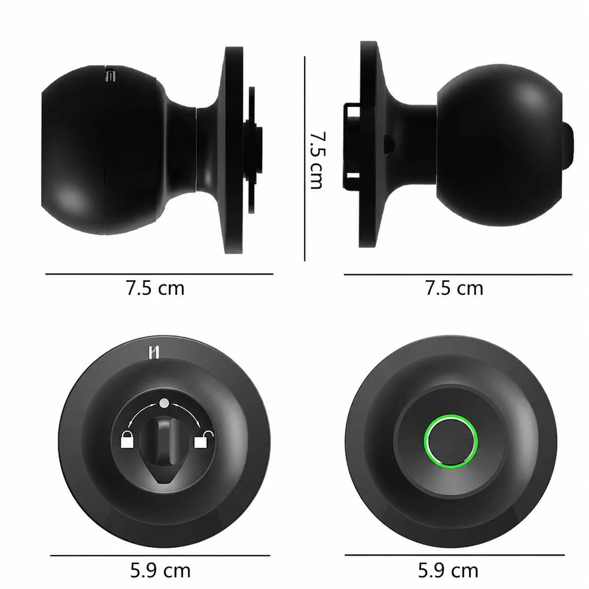 Cerradura Inteligente con Huella Digital, App y Llave Mecánica para un acceso rápido y seguro