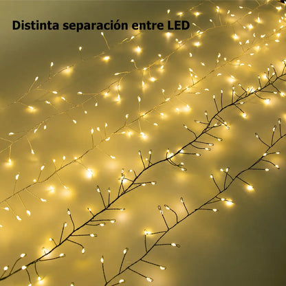 Luz de Hada Navideña de 20 Metros con 600 Luces LED para Decorar tu Hogar esta Navidad