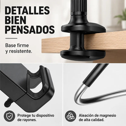 Soporte Flexible 360° para Celular y Tablet con Uso Manos Libres