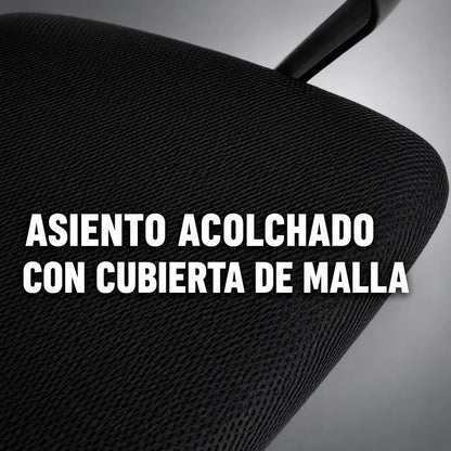 Silla Ergonómica con Respaldo de Malla y Soporte Lumbar