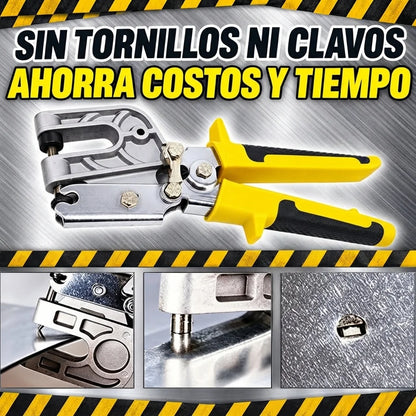 Pinza Engrapadora para Perfiles de Drywall sin Tornillos que Ahorra Tiempo y Dinero