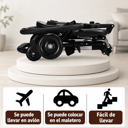 Coche paseador infantil ultracompacto y plegable para paseos y viajes con total comodidad