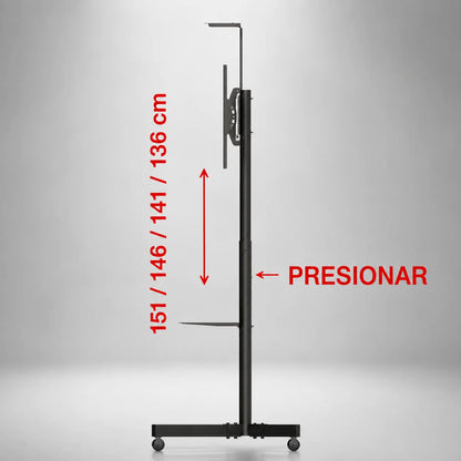 Soporte móvil para TV de 32 a 75 pulgadas, resistente, ajustable y fácil de mover