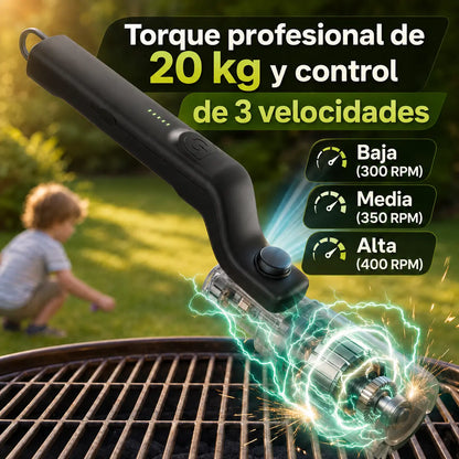Cepillo Eléctrico Giratorio para Parrillas