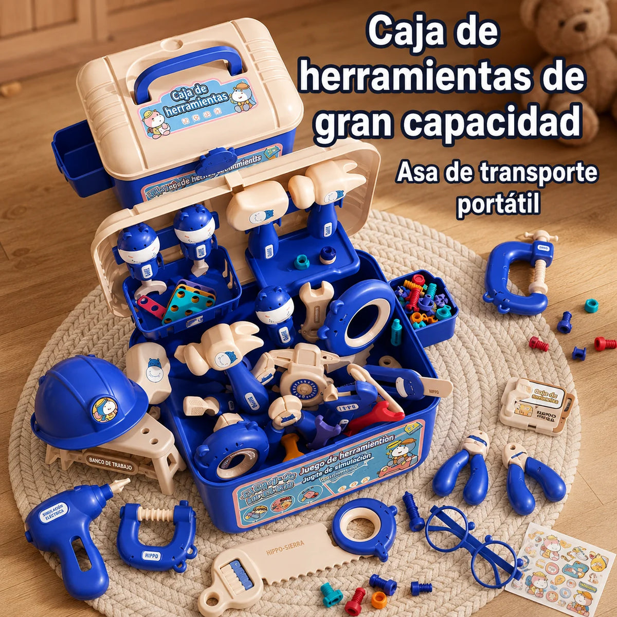 Caja de Herramientas de 92 piezas que Estimula la Creatividad en los niños