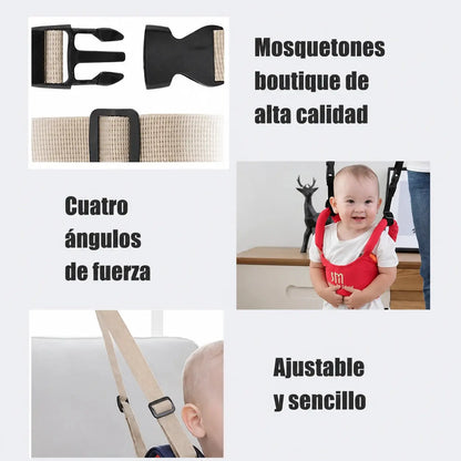 Arnés Caminador para Bebés con Soporte Acolchado y Asa Ajustable para sus Primeros Pasos
