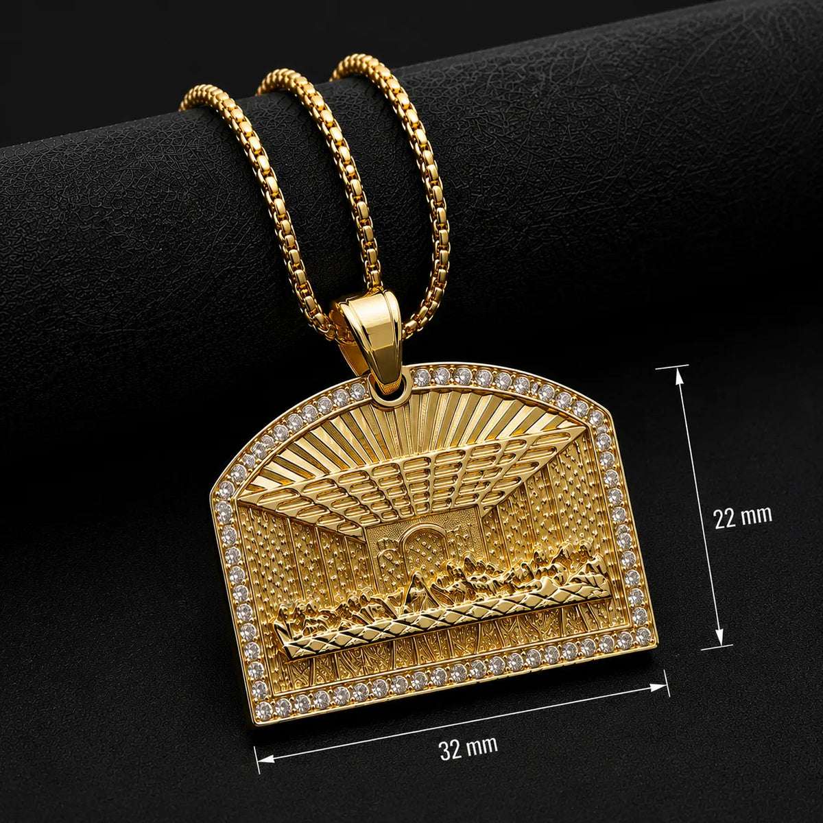 Cadena Inspirada en la Última Cena, símbolo de fe, protección y devoción.