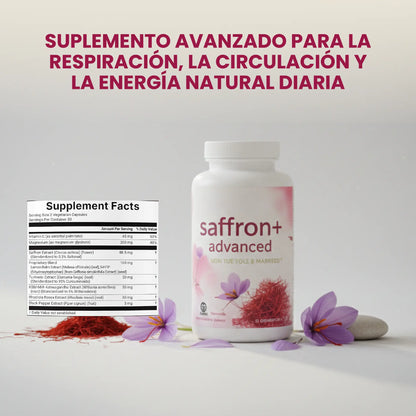 Saffron 60 capsulas: Energía, bienestar cardiovascular y equilibrio mental en una sola fórmula.