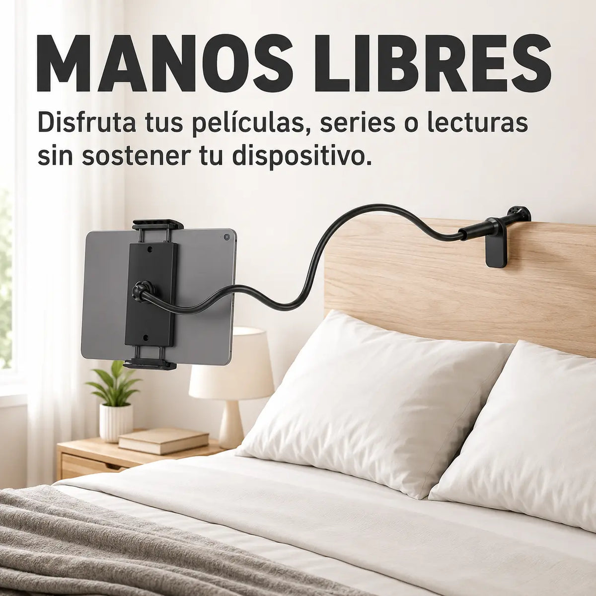 Soporte Flexible 360° para Celular y Tablet con Uso Manos Libres