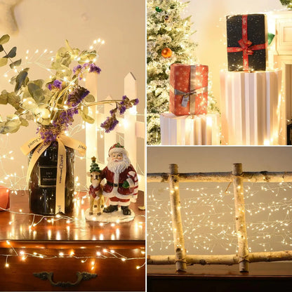 Luz de Hada Navideña de 20 Metros con 600 Luces LED para Decorar tu Hogar esta Navidad