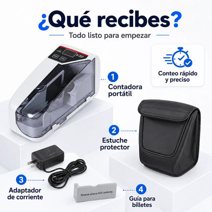 Mini contadora portátil para contar billetes con rapidez y precisión
