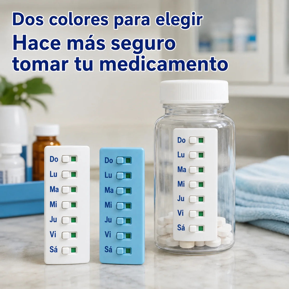 Indicador Visual Reutilizable para Recordar tu Dosis Diaria