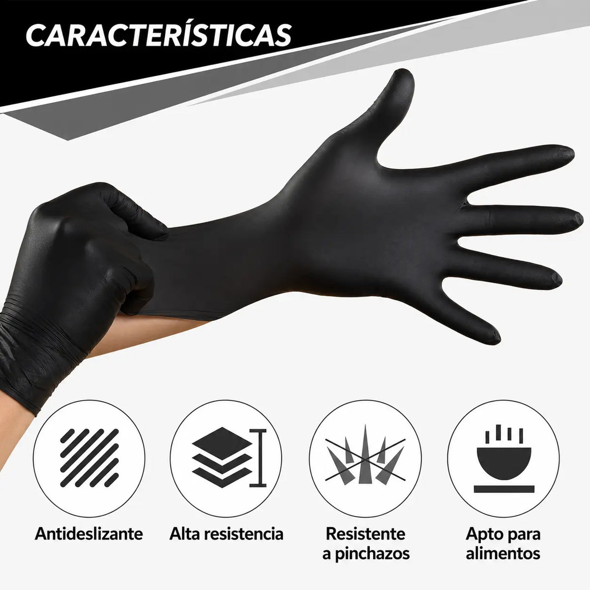 Guantes de Nitrilo x50 PCS que Brindan Protección, Comodidad e Higiene para Uso Diario y Profesional