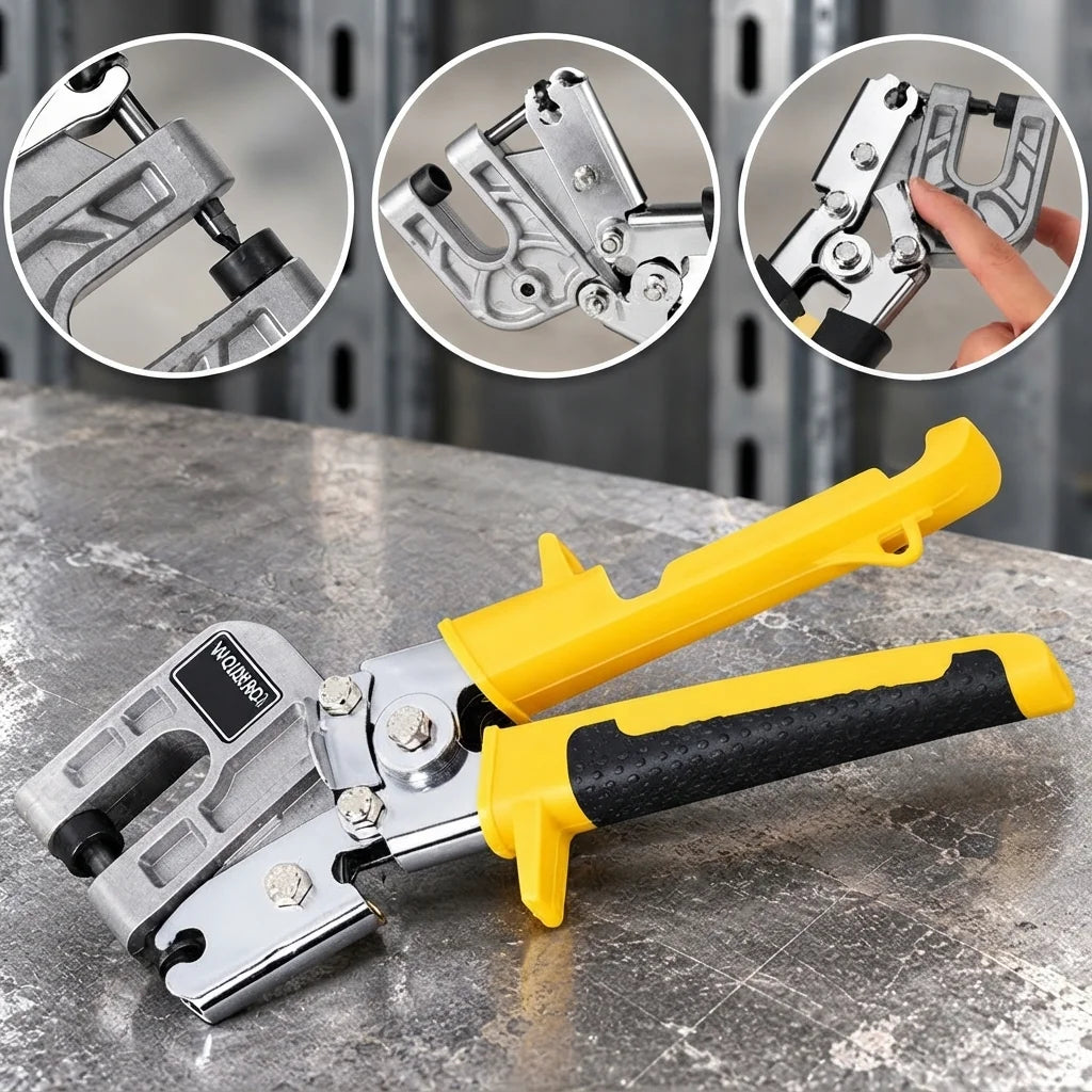 Pinza Engrapadora para Perfiles de Drywall sin Tornillos que Ahorra Tiempo y Dinero