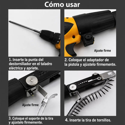 Adaptador automático para taladro con alimentación continua de tornillos