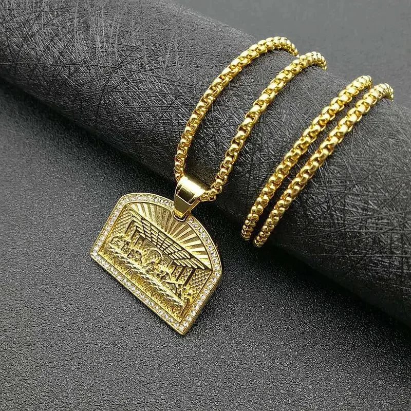 Cadena Inspirada en la Última Cena, símbolo de fe, protección y devoción.