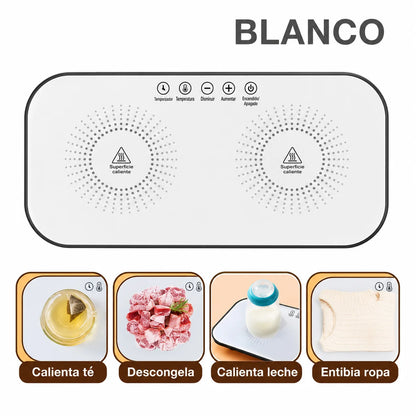 Bandeja eléctrica que mantiene tus alimentos calientes con temperatura ajustable