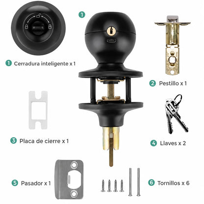 Cerradura Inteligente con Huella Digital, App y Llave Mecánica para un acceso rápido y seguro
