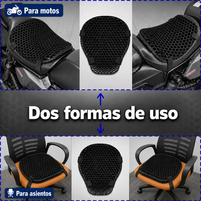 Cojín de Gel Siliconado para Moto que reduce presión y vibraciones para viajes más cómodos